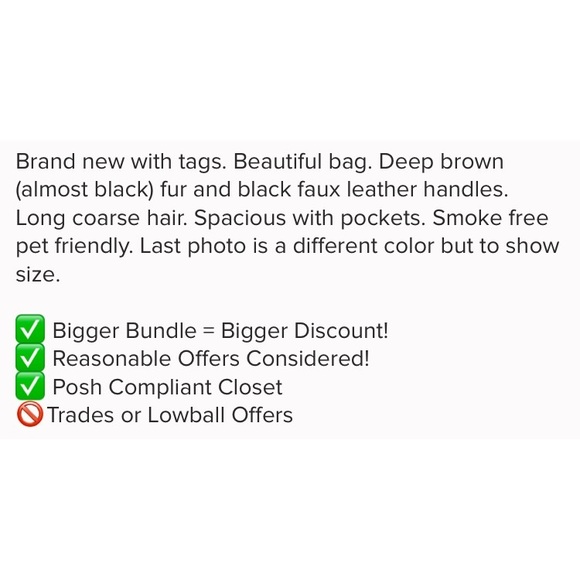 NWT UO Jumbo Faux Fur Tote Bag - Picture 5 of 5